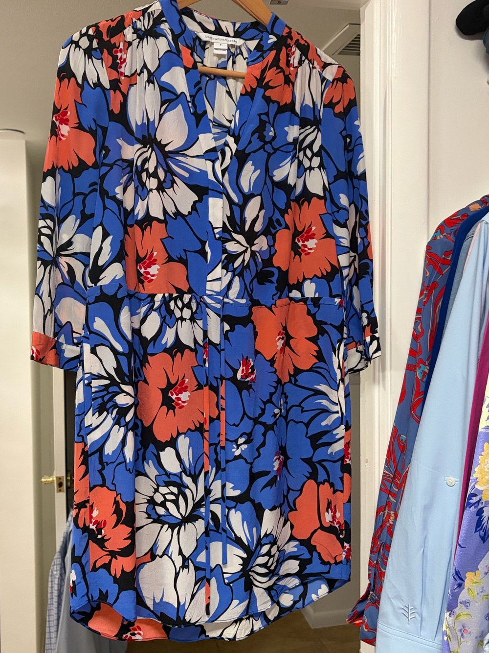 Diane Von Furstenberg Blue Floral Dress